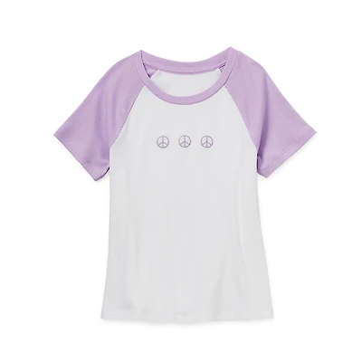 Thereabouts Little & Big Kid Girls Round Neck Short Sleeve Regular Fit Graphic T-Shirt