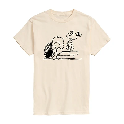 Mens Short Sleeve Peanuts Graphic T-Shirt