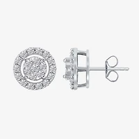 Diamond Blossom (G / Si2) 1 CT. T.W. Lab Grown White Diamond 10K Gold 6.1mm Round Stud Earrings