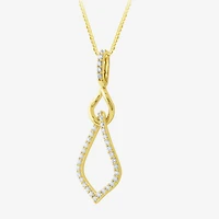 (G / Si2) Womens 1/2 CT. T.W. Lab Grown White Diamond 10K Gold 18 Inch Pendant Necklace