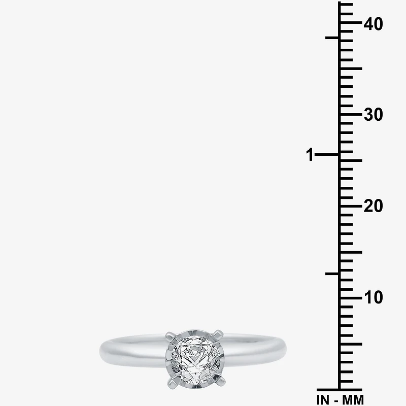 I Said Yes (H-I / I1) Womens 1 CT. T.W. Lab Grown White Diamond Sterling Silver Round Solitaire Bridal Set