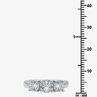 (G / SI1-SI2) Womens 1 CT. T.W. Lab Grown White Diamond 10K Gold Round 3-Stone Engagement Ring