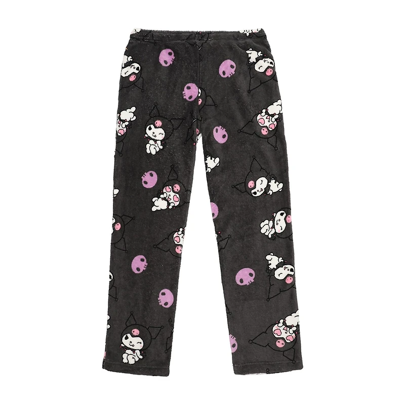Womens Plush Kuromi Pajama Pants
