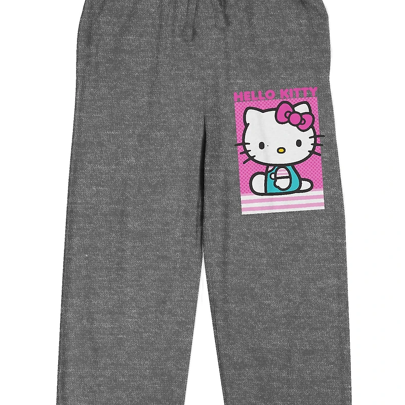 Womens Plush Hello Kitty Pajama Pants
