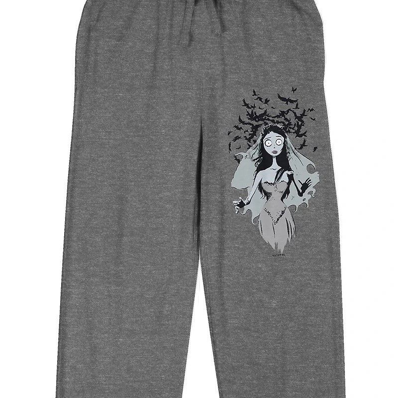 The Corpse Bride Emily Womens Plush Pajama Pants