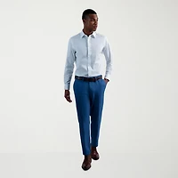 Haggar Cool Right Performance Flex Mens Comfort Waistband Slim Fit Flat Front Pant