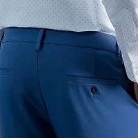 Haggar Cool Right Performance Flex Mens Comfort Waistband Slim Fit Flat Front Pant