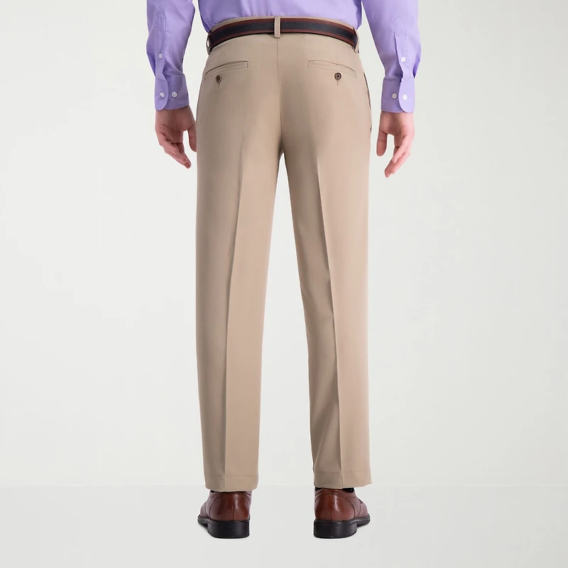 Haggar Cool 18 Pro Mens Comfort Waistband Straight Fit Flat Front Pant
