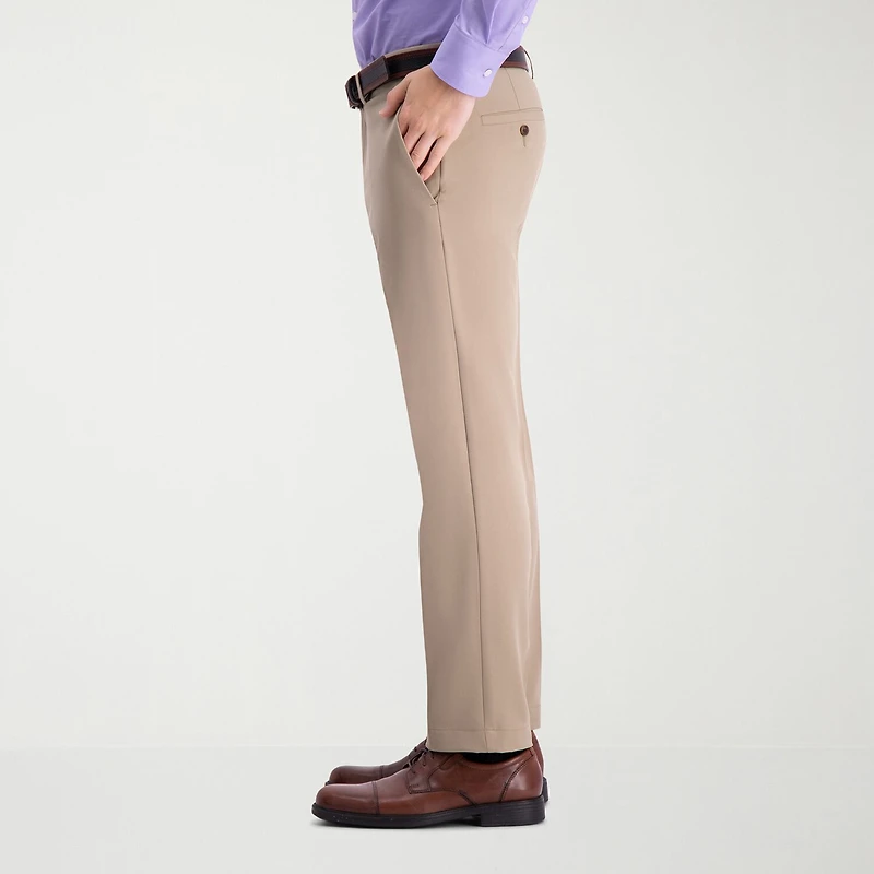 Haggar Cool 18 Pro Mens Comfort Waistband Straight Fit Flat Front Pant