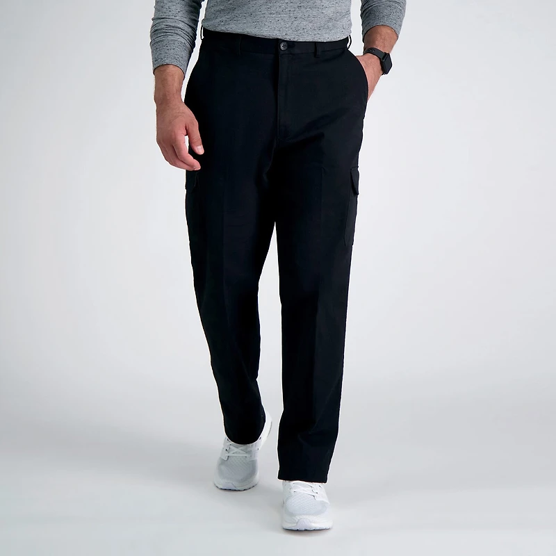 Haggar Stretch Comfort Cargo Mens Fabric Classic Fit Pant