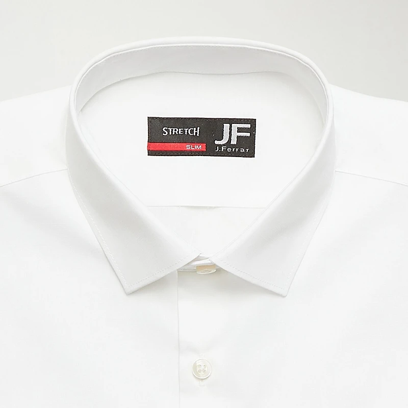J. Ferrar Ultra Comfort Slim Mens Fit Stretch Fabric Wrinkle Free Long Sleeve Dress Shirt