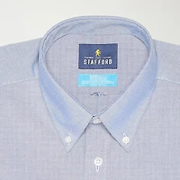 Stafford Coolmax All Season Ecomade Oxford Mens Regular Fit STRETCH FABRIC Wrinkle Free Long Sleeve Dress Shirt