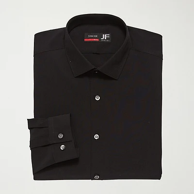 J. Ferrar 360 Stretch Performance Mens Regular Fit Fabric Long Sleeve Dress Shirt