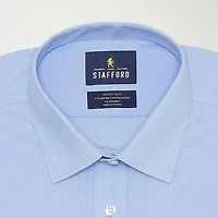 Stafford Smart Tech Mens Regular Fit Stretch Fabric Wrinkle Free Long Sleeve Dress Shirt