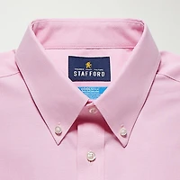 Stafford Coolmax All Season Ecomade Oxford Mens Regular Fit Stretch Fabric Wrinkle Free Long Sleeve Dress Shirt