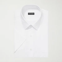 Van Heusen Poplin Mens Regular Fit Easy Care Wrinkle Free Short Sleeve Dress Shirt