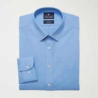 Stafford Big & Tall Advanced Performance Sweat Repel Mens Regular Fit Stretch Fabric Wrinkle Free Long Sleeve Dress Shirt