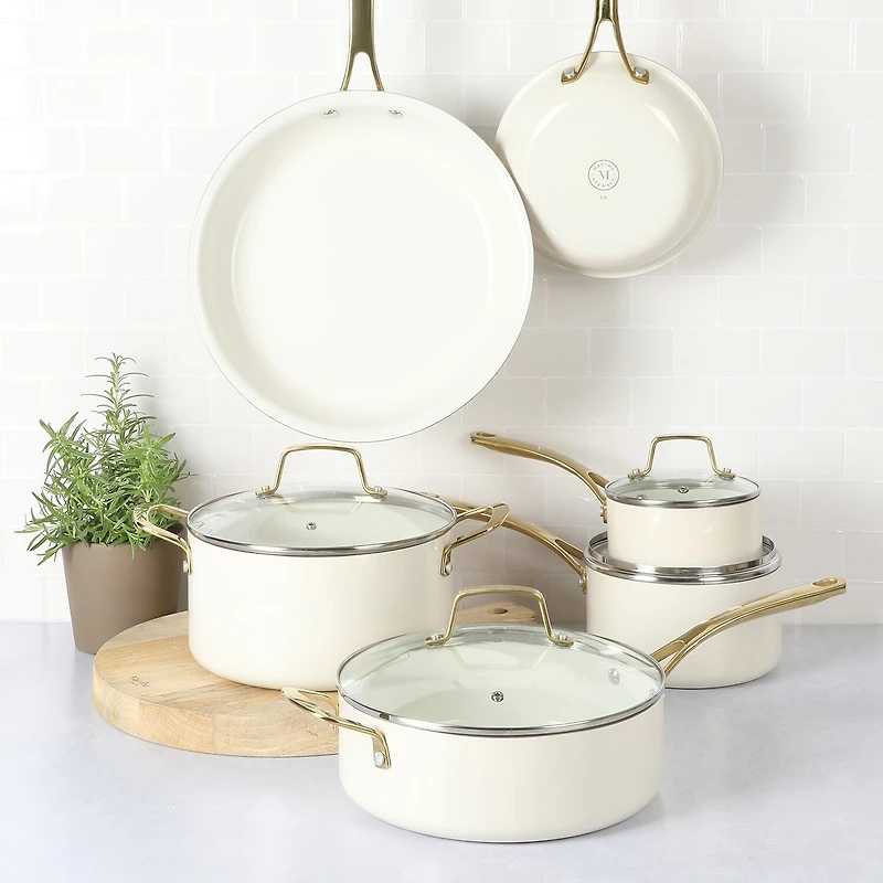 Martha Stewart Lockton 10-pc. Ceramic Cookware Set