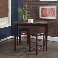 Linon Faux Stone Paper Wrapped Top 3-pc. Pub Set