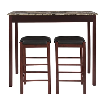 Linon Faux Stone Paper Wrapped Top 3-pc. Pub Set