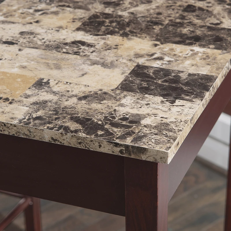 Linon Faux Stone Paper Wrapped Top 3-pc. Pub Set
