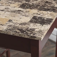 Linon Faux Stone Paper Wrapped Top 3-pc. Pub Set