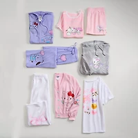 Womens Juniors Straight Mid Rise Hello Kitty Pull-On Pant