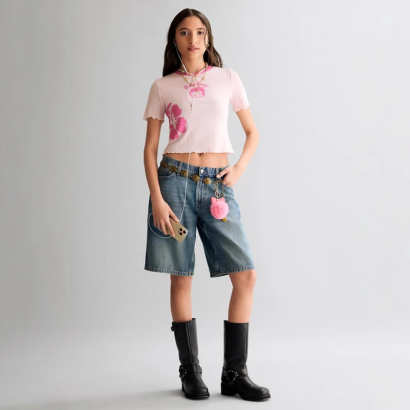 Grayson Threads, The Label Womens Juniors Crew Neck Short Sleeve Fitted Betty Boop Graphic T-Shirt