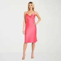 Morgan & Co. Womens Juniors Sleeveless Midi Slip Dress