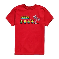 Robot Little & Big Kid Boys Crew Neck Short Sleeve Regular Fit Minions Graphic T-Shirt