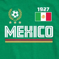 Mexico Soccer Little & Big Kid Boys Crew Neck Short Sleeve Regular Fit Graphic T-Shirt