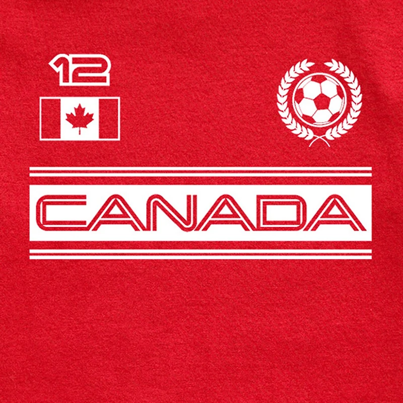 Canada Soccer Little & Big Kid Boys Crew Neck Short Sleeve Regular Fit Graphic T-Shirt