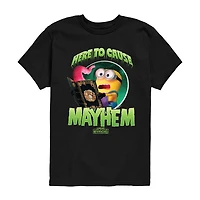 Mayhem Little & Big Kid Boys Crew Neck Short Sleeve Regular Fit Minions Graphic T-Shirt