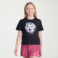 adidas Big Kid Girls Crew Neck Short Sleeve Regular Fit Graphic T-Shirt