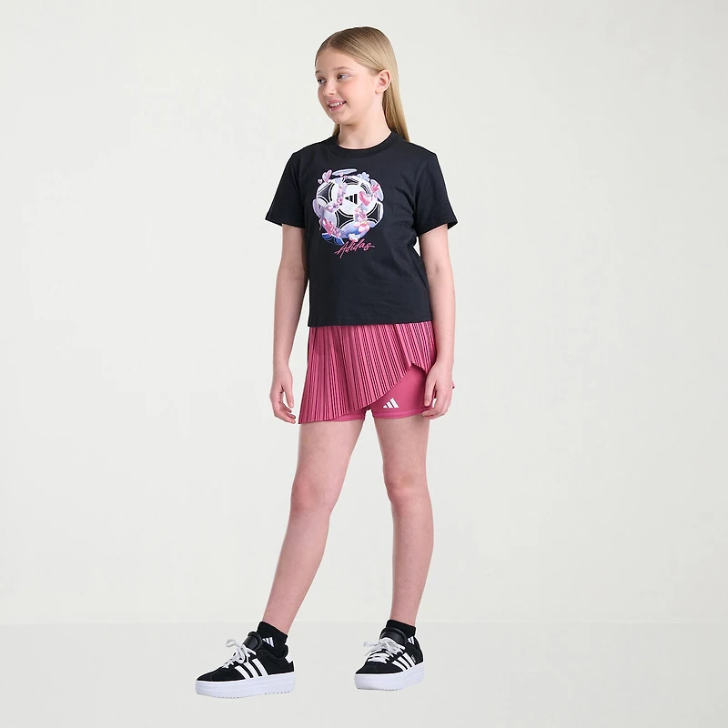 adidas Big Kid Girls Crew Neck Short Sleeve Regular Fit Graphic T-Shirt