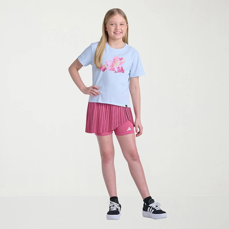 adidas Big Kid Girls Crew Neck Short Sleeve Regular Fit Graphic T-Shirt