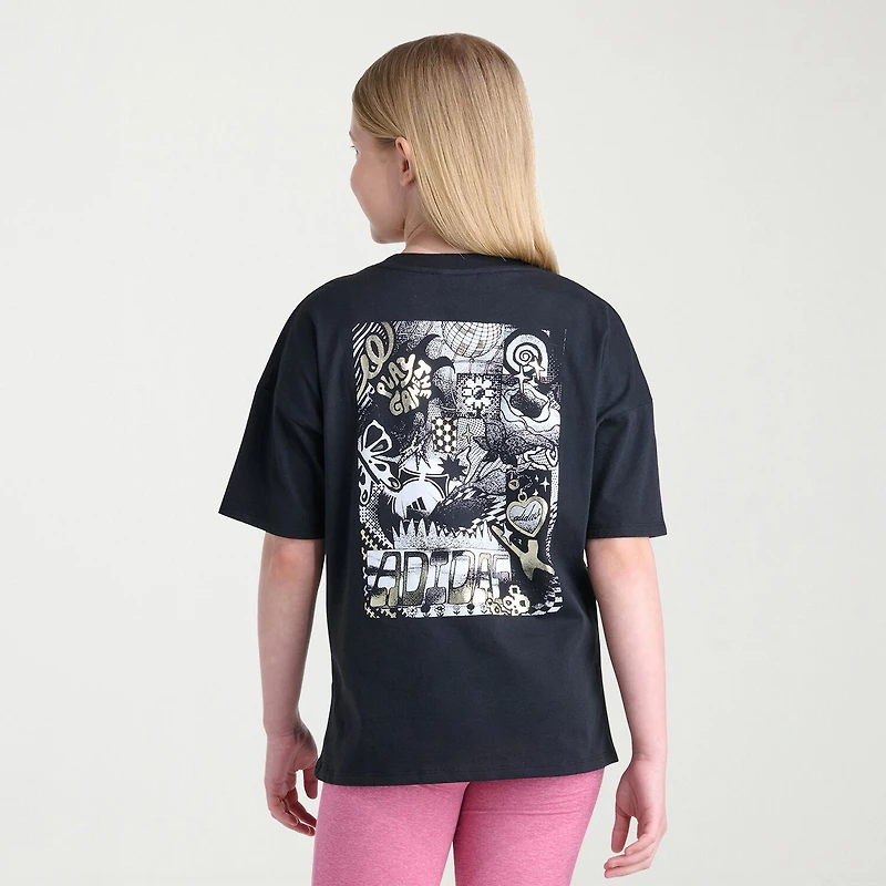 adidas Big Kid Girls Crew Neck Short Sleeve Active T-Shirt