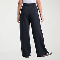 adidas Big Kid Girls Mid Rise Wide Leg Regular Fit Fleece Pull-On Pant