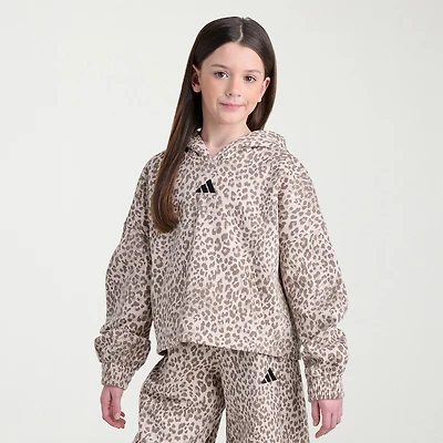 adidas Big Kid Girls Long Sleeve Fleece Active Hoodie