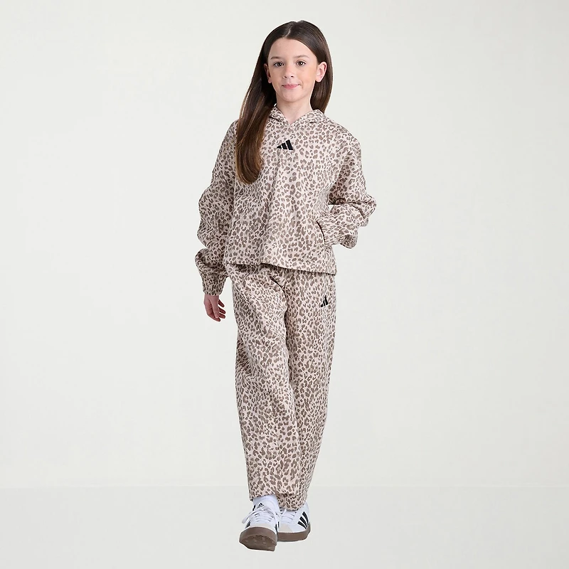 adidas Big Kid Girls Long Sleeve Fleece Active Hoodie