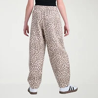 adidas Big Kid Girls Mid Rise Straight Loose Fit Fleece Pull-On Pant