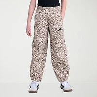 adidas Big Kid Girls Mid Rise Straight Loose Fit Fleece Pull-On Pant