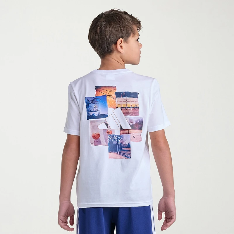 adidas Big Kid Boys Crew Neck Short Sleeve Regular Fit Graphic T-Shirt