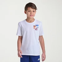 adidas Big Kid Boys Crew Neck Short Sleeve Regular Fit Graphic T-Shirt