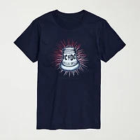 Novelty Mens Crew Neck Short Sleeve Regular Fit AC/DC Graphic T-Shirt