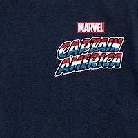 Novelty Mens Crew Neck Short Sleeve Regular Fit Captain America Marvel Graphic T-Shirt