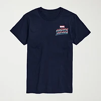 Novelty Mens Crew Neck Short Sleeve Regular Fit Captain America Marvel Graphic T-Shirt
