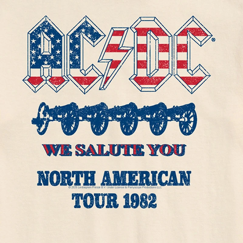 Novelty Mens Crew Neck Short Sleeve Regular Fit AC/DC Graphic T-Shirt