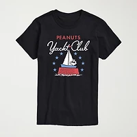 Novelty Mens Crew Neck Short Sleeve Regular Fit Peanuts Graphic T-Shirt