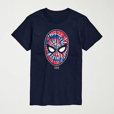 Novelty Mens Crew Neck Short Sleeve Regular Fit Marvel Spiderman Graphic T-Shirt